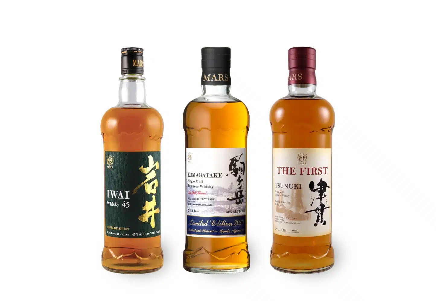Review: Mars Whisky Iwai 45, Komagatake 2020, and Tsunuki the